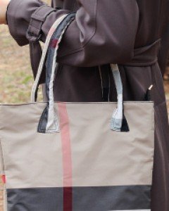 체크숄더백 K34155