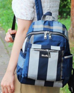 체크 미니 백팩 K37004