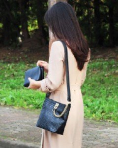 체인장식 미니 파우치 크로스 백  2종 셋트 K26683