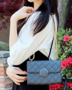 누빔 퀼팅 미니 체인 크로스백 G11204