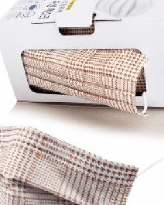 국산 액체저항성 테스트완료 마스크 멜트블로운 MB필터 3중구조 일회용 대형 베이지 체크 패턴 30매