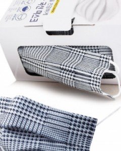 국산 액체저항성 테스트완료 마스크 멜트블로운 MB필터 3중구조 일회용 대형 네이비 체크 패턴 30매