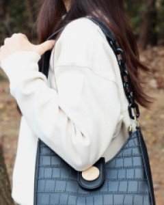 와니 지퍼 체인 호보백 K24029