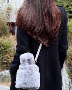 페이크 퍼 미니 토트 버킷 크로스백 토트백 K22235