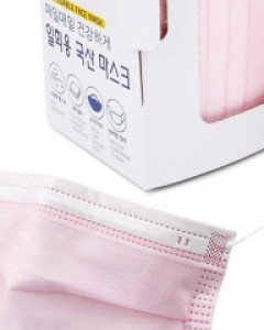 국산 소형 핑크 마스크 멜트블로운 3중구조 일회용 50매