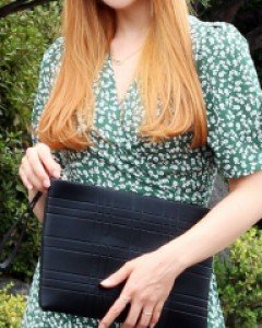 격자무늬 블랙 클러치백 K71907