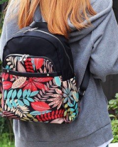 기하학 플라워 패턴 무늬 발수 백팩 B10728