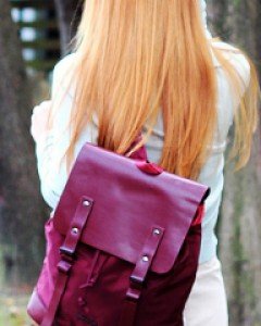 단색 조리개 가벼운 백팩 B10732