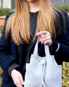 가벼운 골덴 버킷백 미니 크로스백 K22807