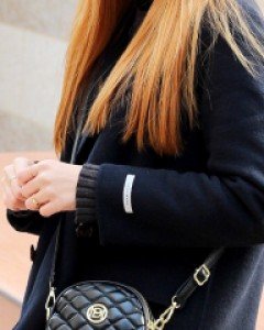 누빔 퀼팅 라운드 미니 휴대폰 가방 크로스백 K20018