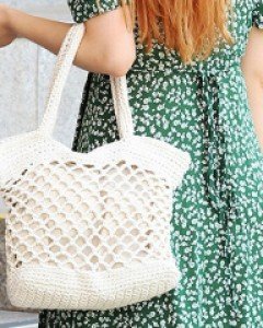 가벼운 뜨개 가방 면 토트 숄더백 K24443