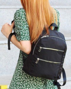 검은색 발수 지퍼 백팩 K76686