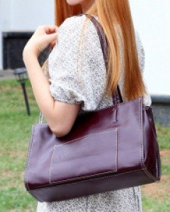 스퀘어 무지 지퍼 숄더백 K71058