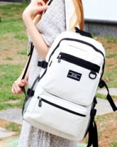 매쉬 포켓 단색 여행 학생 책가방 백팩 K76656