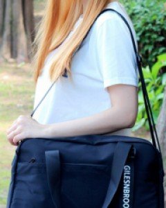 검은색 가벼운 여행 보스턴 크로스 숄더백 A10502