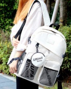 동전지갑 사선 포켓 학생 책가방 여행 백팩 B13781