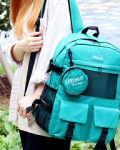 메쉬 포켓 학생 책가방 동전지갑 여행 백팩 B13783