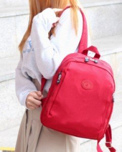 사이드 지퍼 포켓 단색 컬러 가벼운 미니 백팩 B10749