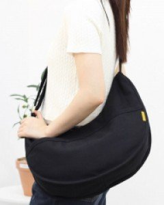 가벼운 반달 캔버스 빅숄더 면 크로스백 가방 A10777