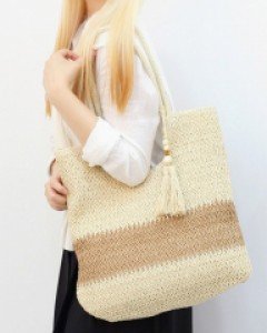 태슬 라탄 비스코스 숄더백 G11382