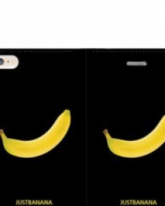 몬스퍼 저스트 바나나 블랙 지갑형 월릿 다이어리케이스 제작 여권 지갑