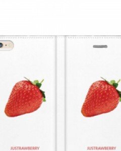 몬스퍼 저스트 딸기 화이트 지갑형 월릿 다이어리케이스 제작 여권 지갑