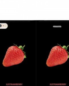 몬스퍼 저스트 딸기 블랙 지갑형 월릿 다이어리케이스 제작 여권 지갑