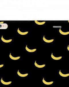 몬스퍼 바나나패턴 블랙 지갑형 월릿 다이어리 핸드폰케이스 여권지갑