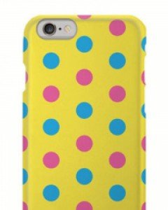몬스퍼 도트패턴 바나나 옐로우 슬림하드 폰케이스 주문제작 (전기종)