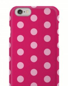 몬스퍼 도트패턴 루비 핑크 슬림하드 폰케이스 주문제작 (전기종)