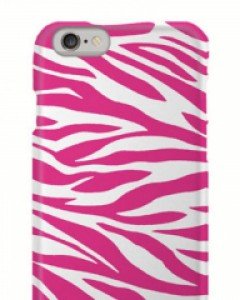 몬스퍼 지브라 패턴 화이트핑크 슬림하드 폰케이스 주문제작 (전기종)