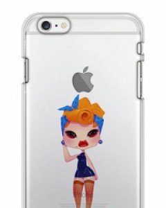 몬스퍼X 애풍 핀업걸01 아트 투명젤리케이스 (전기종)