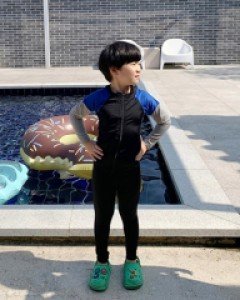 캐쥬얼 집업스윔세트