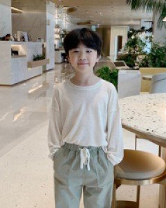 마룬 린넨티셧