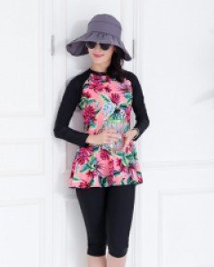 [YY-SW065] 꽃프릴라인셋트수영복