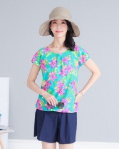 [YY-SW064] 알로하핀턱셋트수영복