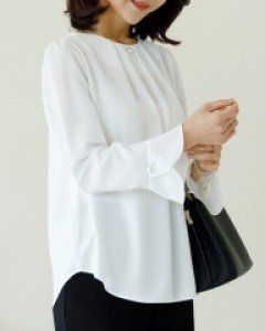 TBB1156_DO 오틴진주핀턱블라우스