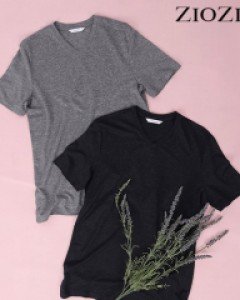 [지오지아] 옆트임 베이직 브이넥 티셔츠 II (ABX2TV1131)