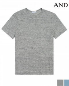 [ANDZ by ZIOZIA] 멜란지포켓 린넨 반팔 티셔츠 (BLW2TR1006)