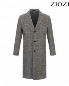 [지오지아] 세미 오버 3버튼 체크 코트 (AAY1CG1202)