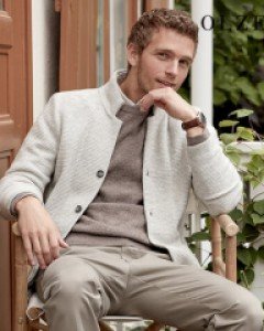 [올젠] [NV/95]울 혼방 테일러드 카라 니트 가디건(ZAX4EC1113)