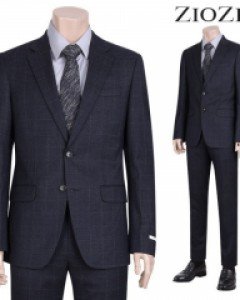 [지오지아] 쵸크 윈도우페인 체크 정장세트 I (ABY4SB1204_ABY4SP1204_CGR)