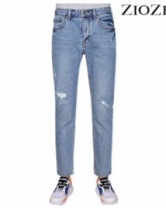 [지오지아] 크롭 구제 데님 팬츠 (ABY5DP1324)