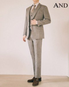 [ANDZ by ZIOZIA] 베이지 글랜 체크 3피스 정장세트 (BZA3SB1201_BZA3SV1201_BZA3SP1201)