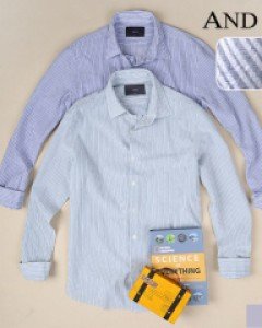 [한정수량][ANDZ by ZIOZIA] 추연사 스트라이프 데일리 셔츠 (BLA2WC1004)