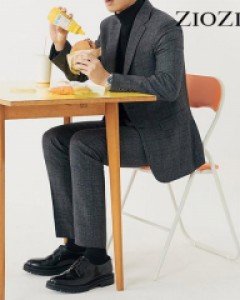 [지오지아] 캐시미어 블랜딩 글렌체크 정장팬츠 (AAZ4SP1404)