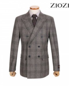 [지오지아] 브라운 와이드 글렌체크 정장자켓 (AAZ4SB1502)