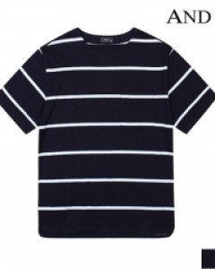 [S][ANDZ by ZIOZIA] [LAST ONE]가로 스트라이프 반팔 티셔츠 (BZZ2TR1102)
