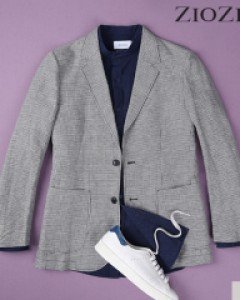 [한정수량][지오지아] 멜란지 린넨 코튼 자켓 (ABB2KG1102_A)