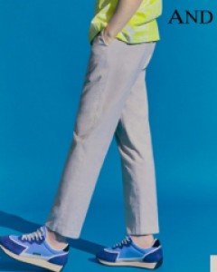 [한정수량][ANDZ by ZIOZIA] 리넨 혼방 테이퍼드핏 밴딩 팬츠 (BLA2PP1003)